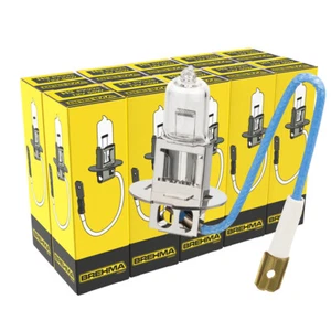 10xBREHMA Germany H3 Classic Halogen 454 headlight bulb 12V 55W Globes car bulbs - Picture 1 of 5
