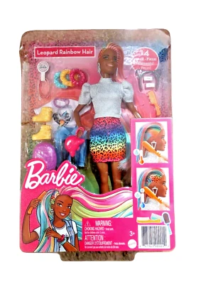 Barbie Leopard Rainbow Hair Change Hair Color Doll - Image 1 of 3