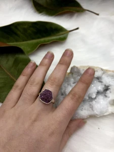 Raw Ruby Ring - Sterling Silver - Picture 1 of 1