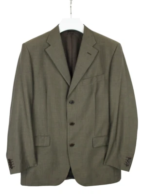 CERRUTI 1881 Blazer Para Hombre (UE) 52 De Lana Pura Formal Melange Forrado - Imagen 1 de 4