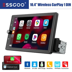 10 Zoll Einzel DIN Autoradio Radio Wireless CarPlay Android Auto drehbarer Bildschirm - Bild 1 von 14