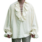 Costume homme Renaissance manches longues volantes à lacets pirate steampunk médiéval S