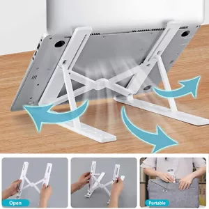 NEW Universal Foldable Laptop Stand Portable Foldable Holder Adjustable Bracket - Picture 1 of 13