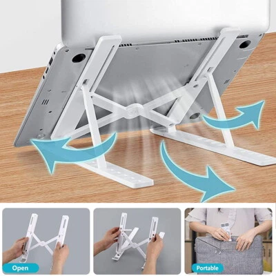 NEW Universal Foldable Laptop Stand Portable Foldable Holder Adjustable Bracket - Image 1 of 4