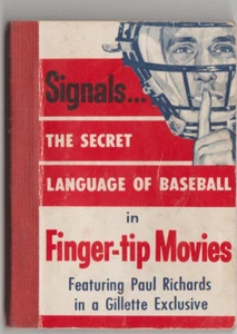 1957 Gillette Signals-The Secret Language of Baseball in Finger-Tip Movies Book - Picture 1 of 1
