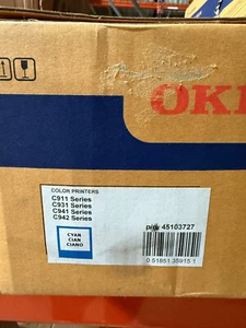NEW GENUINE SEALED OEM OKI 451037 CYAN IMAGE DRUM C911 C931 C941 C942 - Imagen 1 de 1