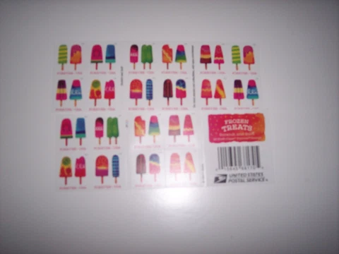 Mint US Frozen Treats Booklet Pane of 20 Forever Stamp Scott# 5294b (MNH) Cover
