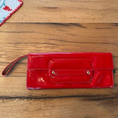 Maurizio Taiuti Bright Red Genuine Leather Clutch Wallet Bag - Image 1 of 4