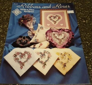 Bänder und Rosen Herz Kranz Kreuz N Patch gezählt Kreuzstich Nr. 63 - Bild 1 von 1