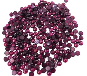 Natural Hyderabadi Garnet Round Cab Lot Loose Gemstone 6 MM For Jewelry P-1005 - Picture 1 of 10