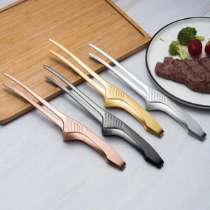 Pinzas para barbacoa barbacoa comida largas pinzas cocina chef hágalo usted mismo herramienta acero inoxidable camping - Imagen 1 de 20