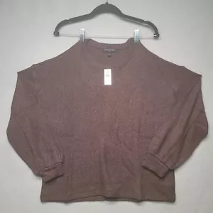 NWT Banana Republic Mens Brown Knitted Long Sleeve Round Neck Sweater Size Large - Picture 1 of 11