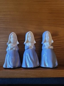 3 INARCO Giappone Suore Preganti Vintage Porcellana Statuetta Religiosa Cattolica - Foto 1 di 7