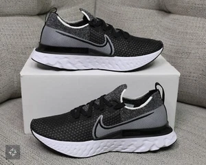 Nike React Infinity Run Flyknit Black White Shoes Men's Size 8 (CD4371-012) - Picture 1 of 7