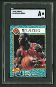 1989 SI PARA NIÑOS #16 MICHAEL JORDAN SGC AUTÉNTICO HQ CASI COMO NUEVO CODO FUERA - Imagen 1 de 2
