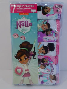 Nickelodeon Girls' 7-Pack Nella The Princess Knight Underwear Panties Size 4 - Picture 1 of 4