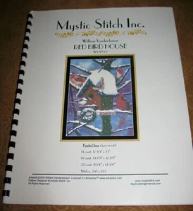 Mystic Stitch ROTES VOGELHAUS William Vanderdasson Kreuzstich Musterheft - Bild 1 von 5