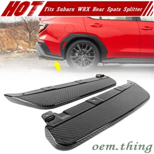 2022up Rear Spats Splitter Bumper Canards Spoiler Fits Subaru WRX STI Carbon - Picture 1 of 4