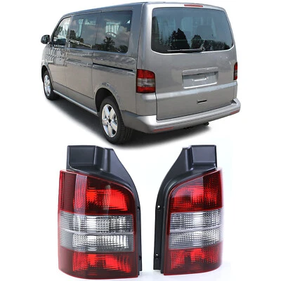 Coppia fanali posteriori rosso nero per VW T5 bus + furgone con portellone 03-09 - Immagine 1 di 4