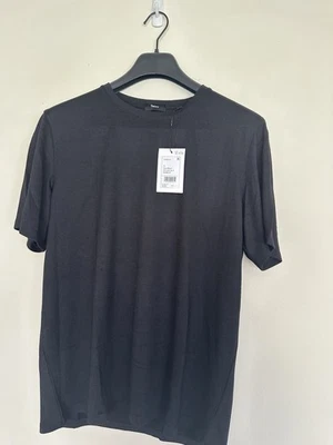 Camiseta Tejida Texturizada Theory Para Hombre Talla XL Modal = Fibra de Árbol Orgánica Negra Foto 1 de 4