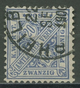 Württemberg Dienstmarken 1881 Ziffern in Schildern 204 a gestempelt - Picture 1 of 1