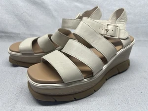 Sorel Women's Joanie III Ankle Strap Wedge Sandals Women's 10 Ivory - Picture 1 of 7