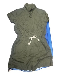1 PIECE ROMPER JUSTICE shorts BLOUSE olive green Color Size 14 - Picture 1 of 2