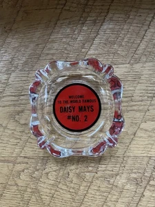 Vintage Daisy Mays #2 World Famous Glass Ashtray Casino Bar Advertising - Picture 1 of 4