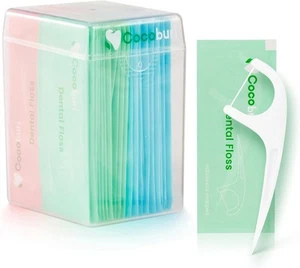 50 Count Individually Wrapped Dental Floss Picks-Oral Care Flossers for... - Picture 1 of 6
