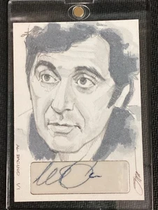 2014 leaf masterworks al pacino autographed sketch card 1/1 - Picture 1 of 3
