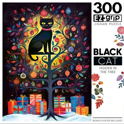 Rompecabezas MasterPieces - Black Cats - Hidden in the Tree 300 piezas EZ Grip Foto 1 de 4