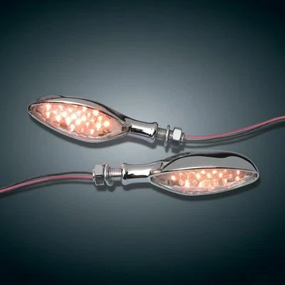 Show Chrome Eagle Eye LED Turn Signals - Medium Motorcycle Street Bike 16-113A - Image 1 of 4