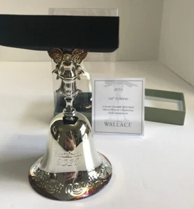 Wallace Silversmiths Annual Grande Baroque Bell 2010 w/ Angel Finial - Picture 1 of 7