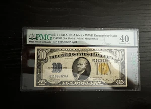 1934A $10 North Africa Silver Certificate - Picture 1 of 4