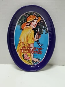 Vintage Coca-Cola advertising Mini Tip Coin Metal Tip Tray Oval - Picture 1 of 3