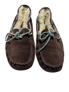 UGG Australia Womens Shearling-Lined Suede Moccasin Slippers Size 8 - Picture 1 of 7