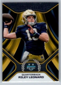 Fútbol americano cromado Riley Leonard Campus Notre Dame 2024 Bowman University - Imagen 1 de 2