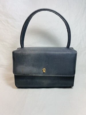 Vintage Palizzio Handbag with Original Hand Mirror Gray Accordion Style - Image 1 of 4