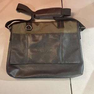 Buffalo David Bitton Unisex Laptoptasche Umhängetasche schwarz mit grün 15x12 - Bild 1 von 6