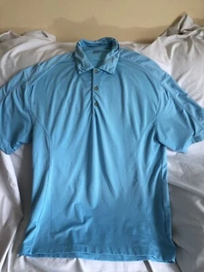 Nike Golf Dri Fit Mens Large Light Blue Golf Polo Shirt - Picture 1 of 4