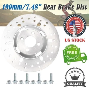 Rotor de disco de freno trasero 190 mm 7,48" para ATV Quad Buggy Go Kart 125cc Dirt Pit Bike - Imagen 1 de 7