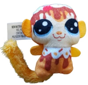 Littlest Pet Shop Hungry pets ice cream monkey plush doll 3 1/2" - Picture 1 of 4