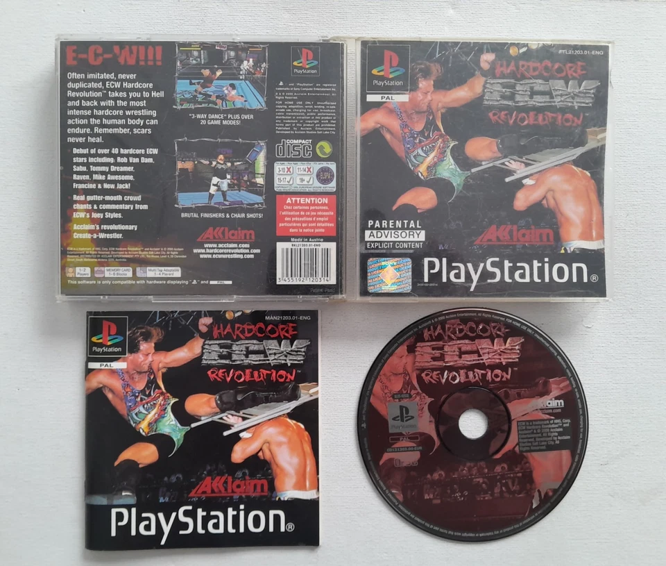 ECW Hardcore Revolution PS1 Game - Image 1 of 1