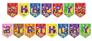 The Wiggles Tsehay PERSONALISED Banner Bunting Flag. Party Lolly Bags Cake Deco - Picture 1 of 1