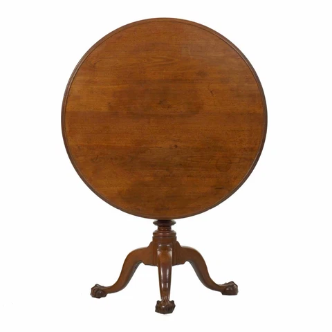 American Queen Anne Walnut Tilt Top Tea Table, Pennsylvania, circa 1770 Cover