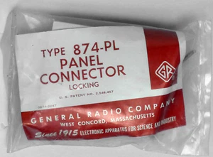 GR General Radio 874-PL Locking Panel Connector, 14mm, 50 ohms, NOS - Picture 1 of 2