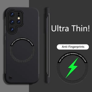 Coque Magsafe Magnétique Sans Cadre pour Samsung S25 S24 S23 S22 S21 S20 Ultra Plus - Photo 1 sur 16