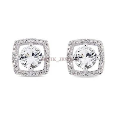 天然白色黄玉宝石 925 纯银袖扣 #2618 — 第 1/3 张图片