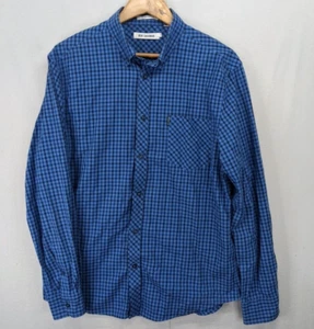 Ben Sherman The House Check Shirt Plaid Long Sleeve Shirt Preppy Blue XL Mens - Picture 1 of 15