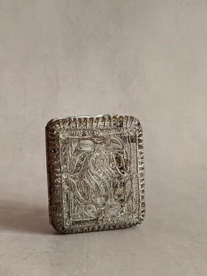 Vintage Antique Sterling Silver Filigree Handmade Cigarette Case - Image 1 of 4